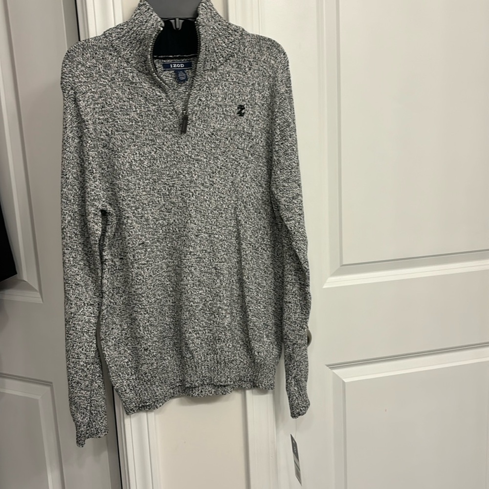 Marled Teens Izod Sweater Size 14-16 with 1/4 Zipper